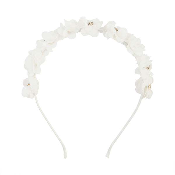 Kids White Flower Headband