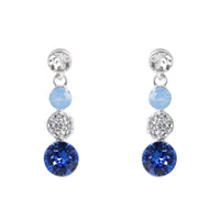 Mixed Blue Graduated Crystal Drop Earring - link has visual effect only