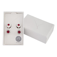 Siam Circular Crystal Jacket Earring - link has visual effect only