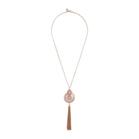 Pink and Rose Gold Boho Tassel Necklace - link has visual effect only