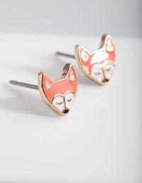 Kids Fox Enamel Stud Earrings - link has visual effect only