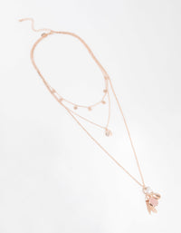 Rose Gold Disc & Charm Necklace - link has visual effect only