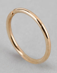 9ct Gold Polished 8mm Nose Ring - link has visual effect only