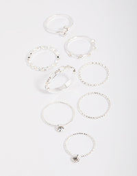 Diamante Chain Ring Stack Pack - link has visual effect only