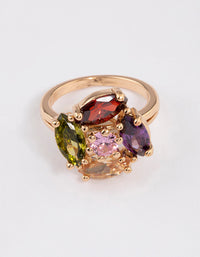Gold Oval Stone Cocktail Ring - link has visual effect only