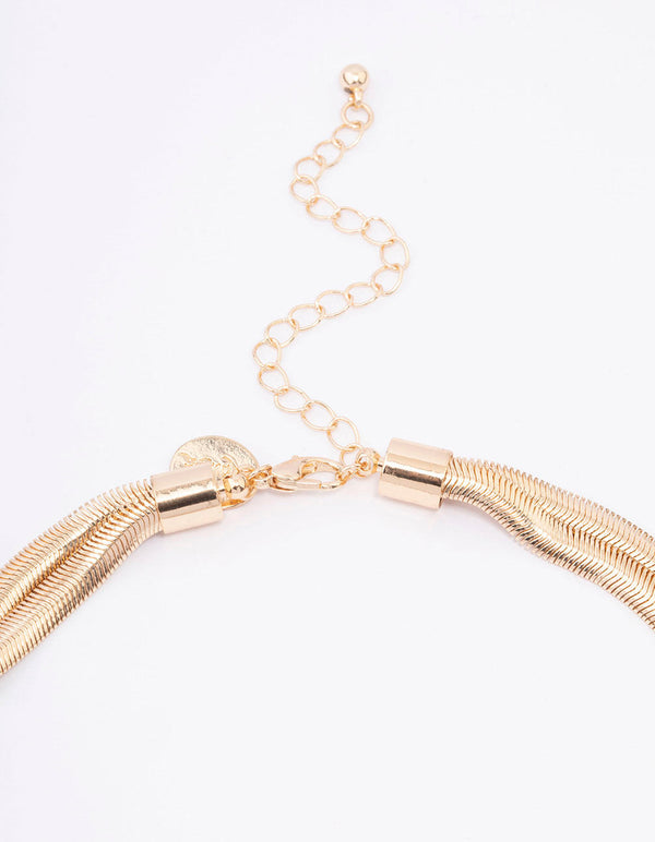 Gold Thick Snake Chain Necklace - Lovisa