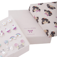 Kids Unicorn Rainbow Multi Stud Earring Pack - link has visual effect only